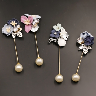 胸花韩版 胸针女时尚 甜美气质仿真花朵配饰H0095 饰品 七彩格子