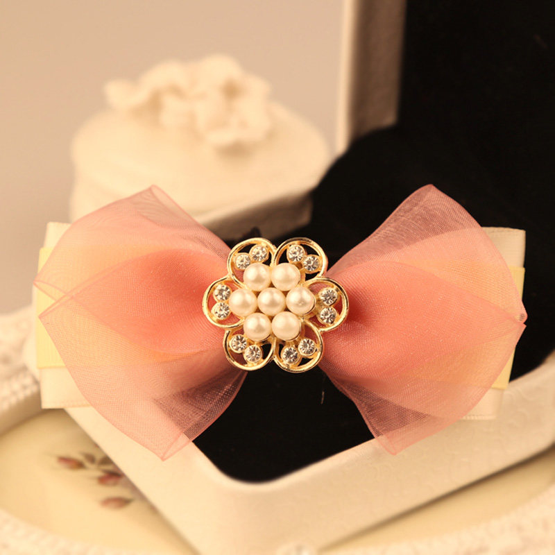 七彩格子头饰发夹 发饰 韩国布艺发卡蝴蝶结发夹饰品发饰发夹饰品