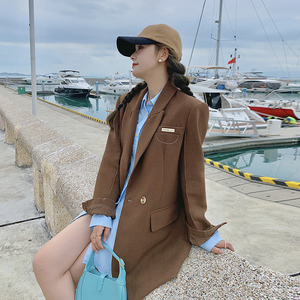 196现货 焦糖西装外套女 A002新款 P135 控188图片