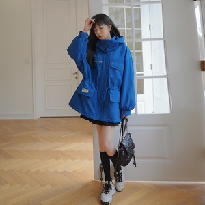 196现货 短外套风衣女 A109 克莱茵蓝 P145 控198图片