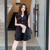 时尚套装黑色两件套2C512-7220-P145-控248，女装套装/套裙，昱喆服饰