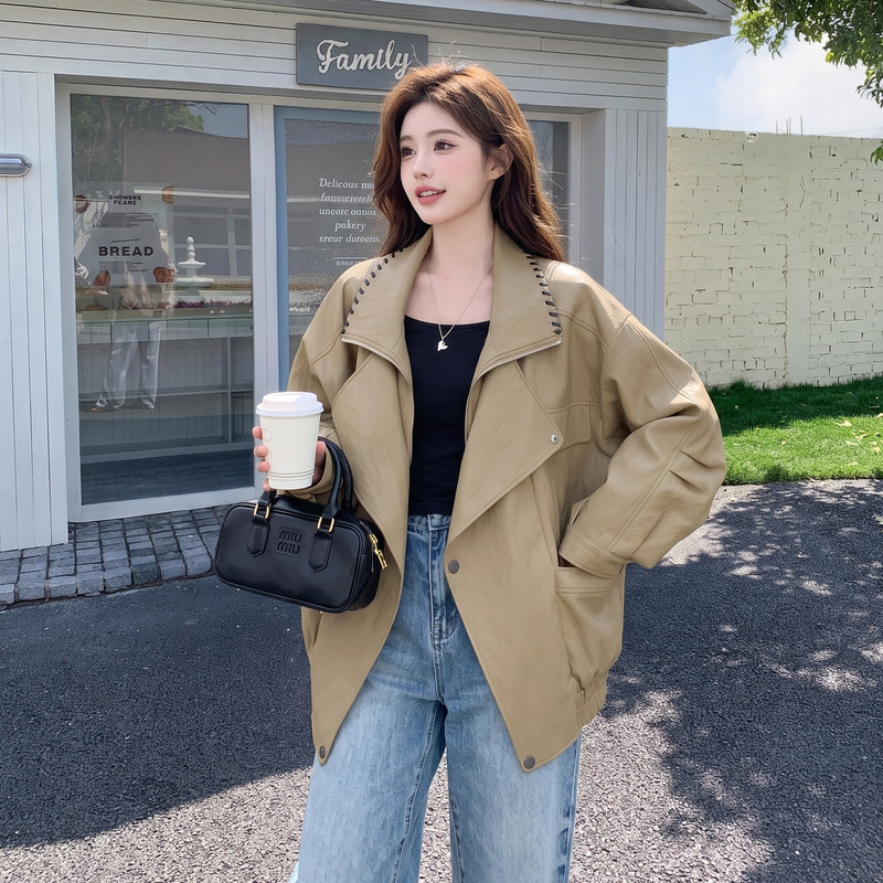 现货皮衣外套女2C512-7007-P205-K318,女装短外套,昱喆服饰
