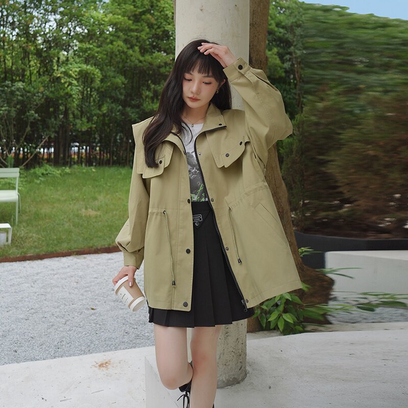196现货 短风衣外套女 A105新款 P145 控198图片