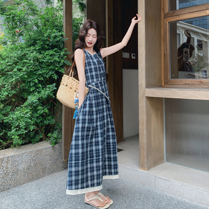 现货 格子无袖连衣裙女夏季 2C512-7066-P165-控255图片