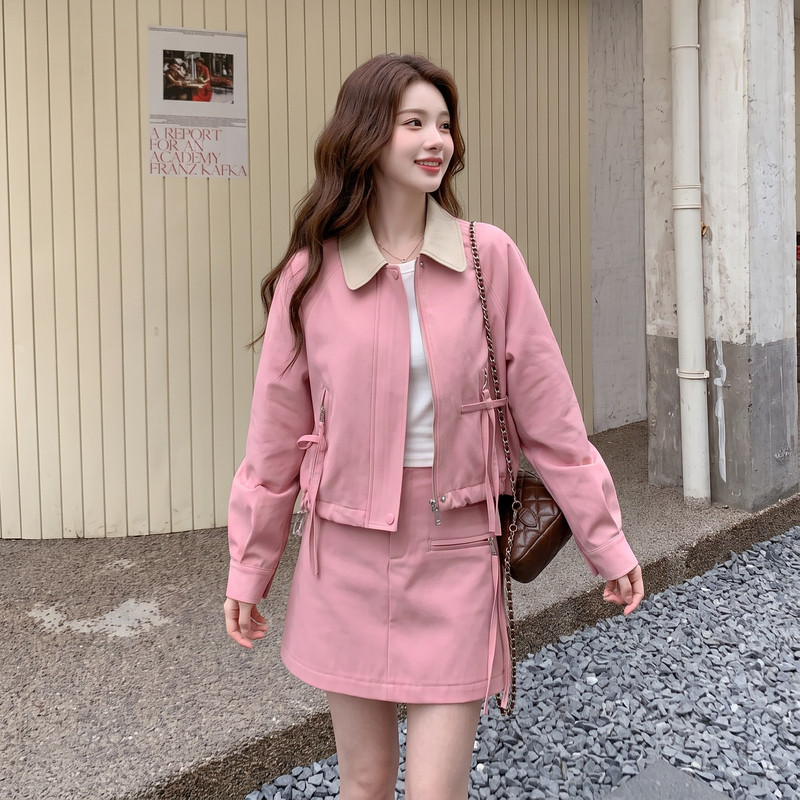 现货粉色套装女时尚套装2C512-7018-P190-K295,女装套装/套裙,昱喆服饰