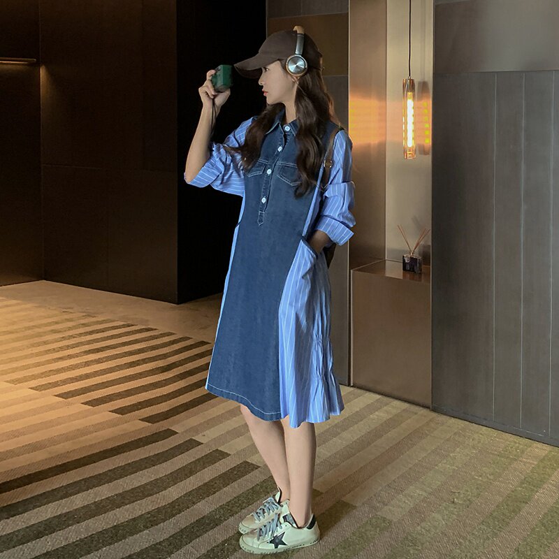 196现货牛仔连衣裙女A130新款P125控178,女装连衣裙,昱喆服饰
