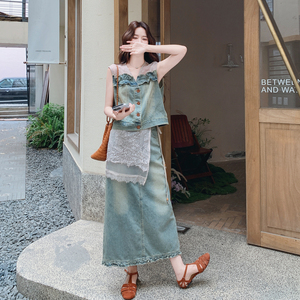 现货 时尚套装两件套牛仔套装 2C512-7078-P175-控258图片