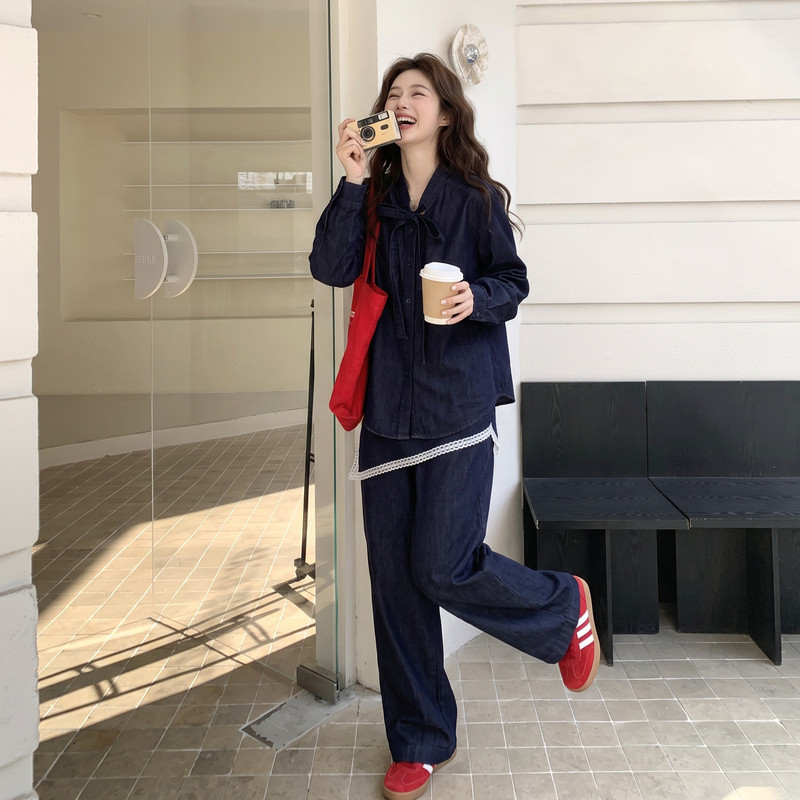 现货时尚套装两件套牛仔套装2C512-1107-P175-K268,女装套装/套裙,昱喆服饰