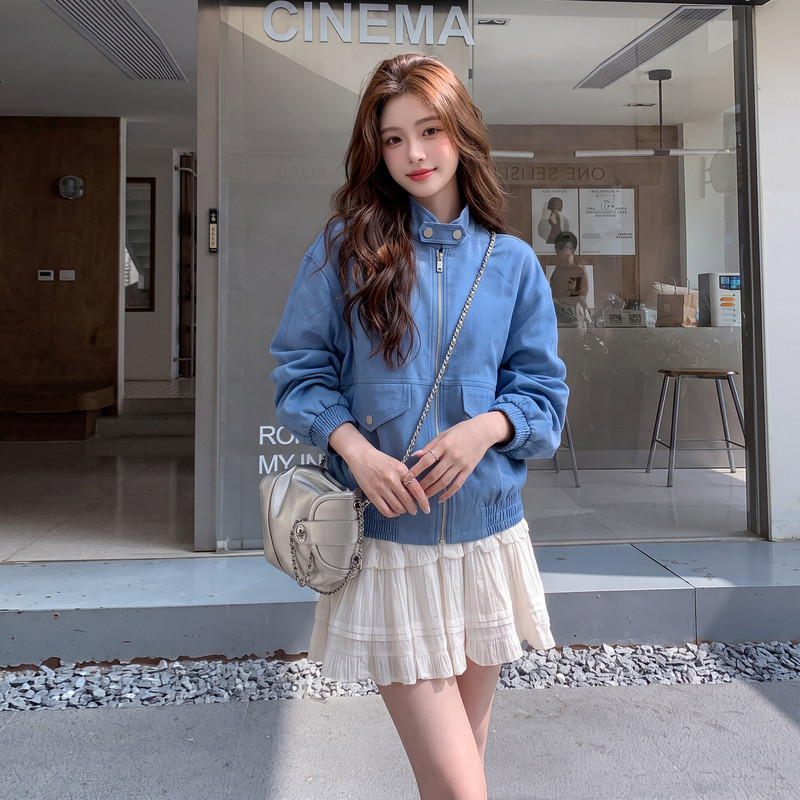 现货仿牛仔短外套女2C512-7012-P165-K258,女装短外套,昱喆服饰