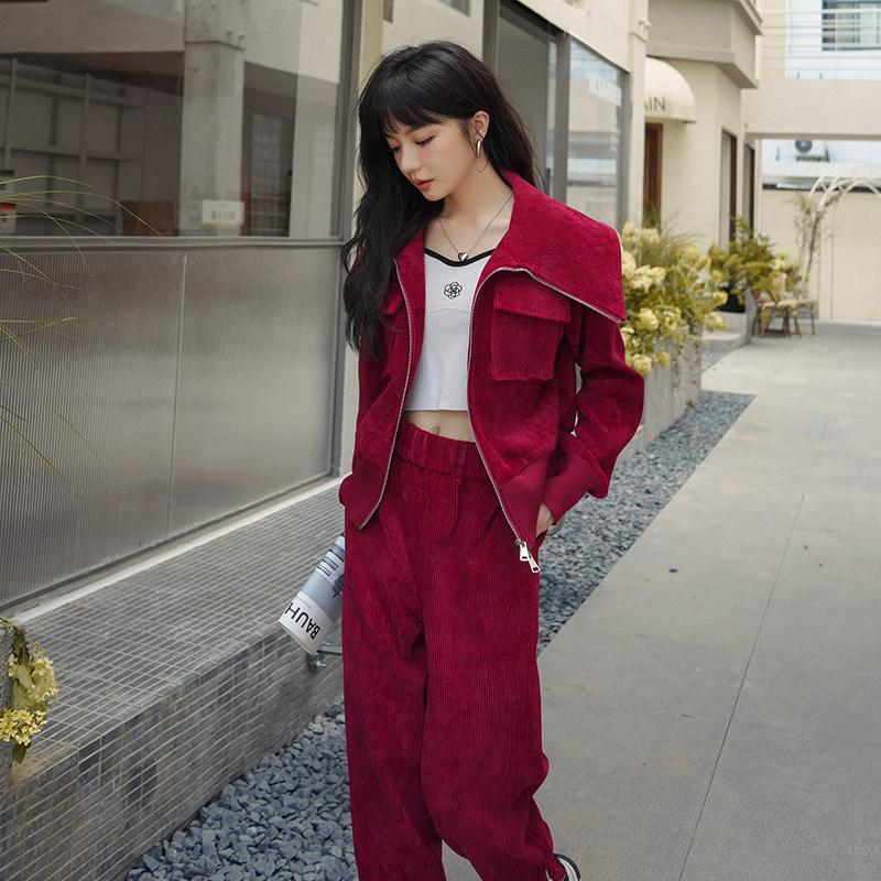 196现货秋季时尚套装A013-1新款P160控228,女装套装/套裙,昱喆服饰