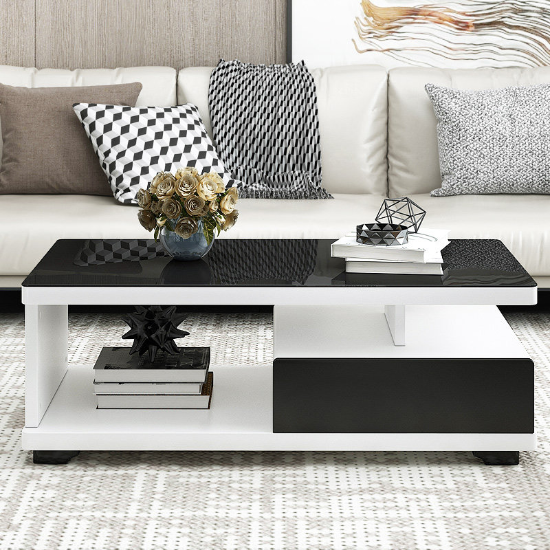 tea table Small apartment Northern Europe Modern minimalist a living room TV cabinet combination household Toughened glass Paint Coffee tablein the Residential furniture , Categories , Tea table  category - from Buy2taobao.com to provide professional Taobao agent buy service