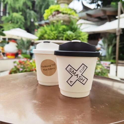 加厚奶茶ins风带盖纸杯定制