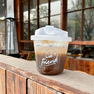 一次性迷你奶茶杯U型PET塑料dirty咖啡拿铁冷饮高透防漏外带打包