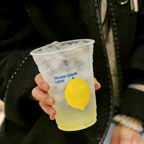 食品级PET带盖咖啡冷饮杯