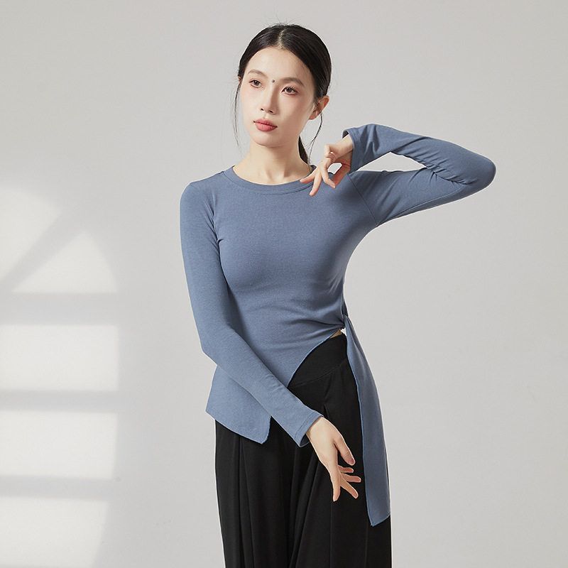 舞蹈服春夏绑带圆领舞蹈上衣形体