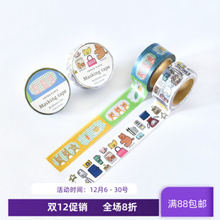 日本papier 合作款 platz recipe 和纸胶带贴纸 nico 现货