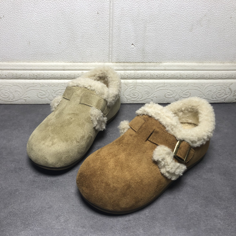 撤柜断码处理女鞋2025冬款新款时尚保暖休闲百搭棉鞋加绒勃肯鞋女