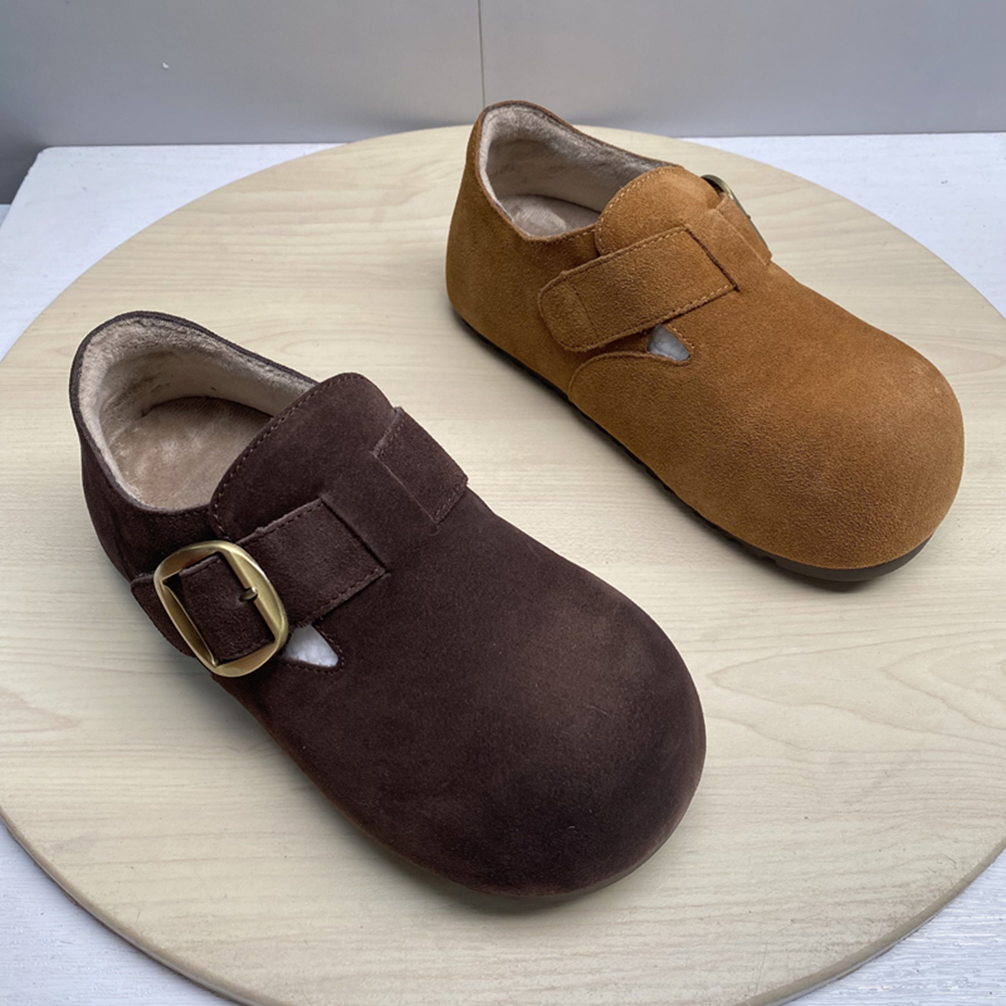 撤柜断码处理女鞋2025冬季新款时尚魔术贴勃肯鞋百搭舒适休闲单鞋