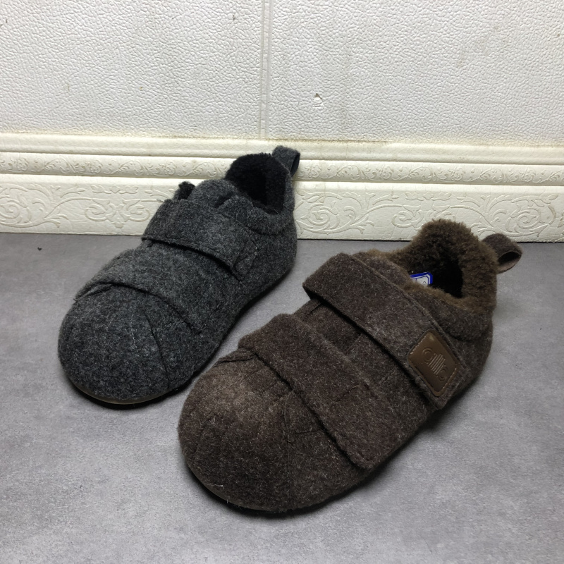 撤柜断码处理女鞋2025冬季款时尚加绒保暖魔术贴休闲圆头勃肯鞋女