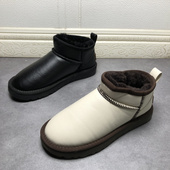 处理女鞋 2022年冬款 韩版 撤柜断码 时尚 百搭圆头加绒平底休闲雪地靴