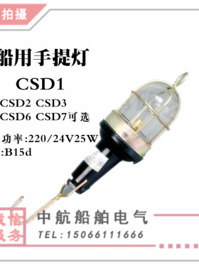 泰航船用手提灯CSD2/3/6/7防水橡胶手柄照明灯金属防护网罩正品