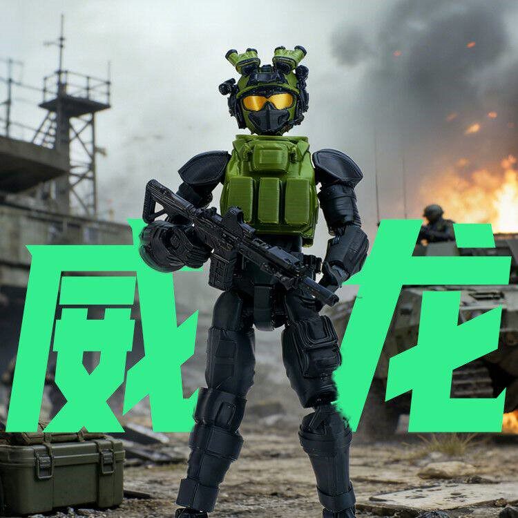 帅气三角洲行动威龙可动关节人偶3D打印配备多把武器送朋友礼物