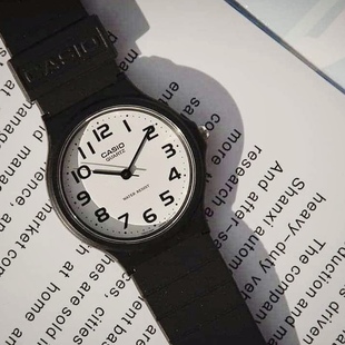 考研学生手表网红小黑表简约MQ 240 7B2 卡西欧乔妹同款