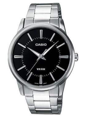 Casio情侣指针间金狗牙圈手表