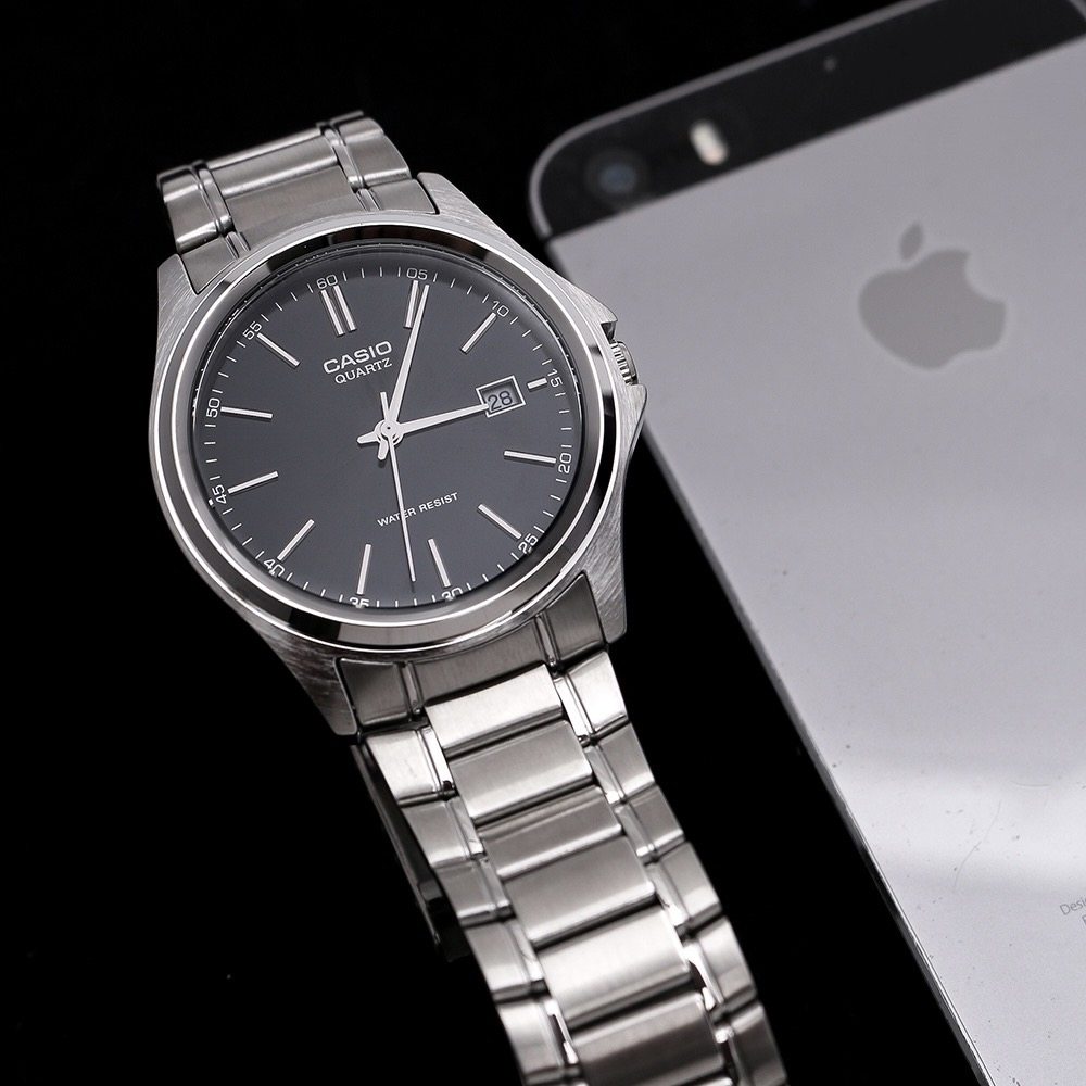 casio卡西欧手表 商务休闲防水石英表钢带男表mtp-1183a-1a/1239d