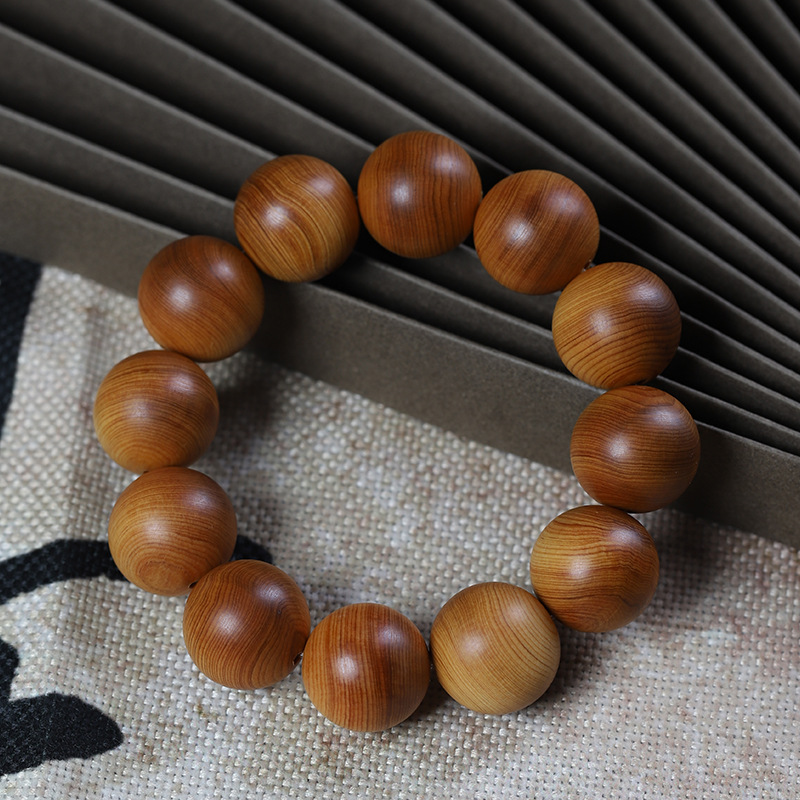 太行陈化料崖柏手串20男士手链黑油老料佛珠木质文玩饰品情侣首饰