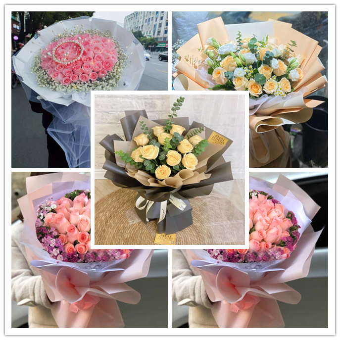 214情人节生日网红款粉玫瑰贵港市港北港南区同城速递鲜花束配送