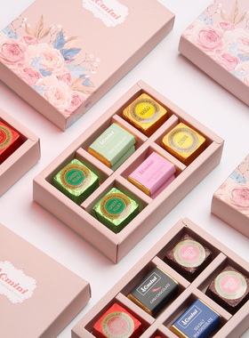 QMINI吃不起的巧克力纯脂玫瑰夹心黑巧克力零食礼盒装 送女友