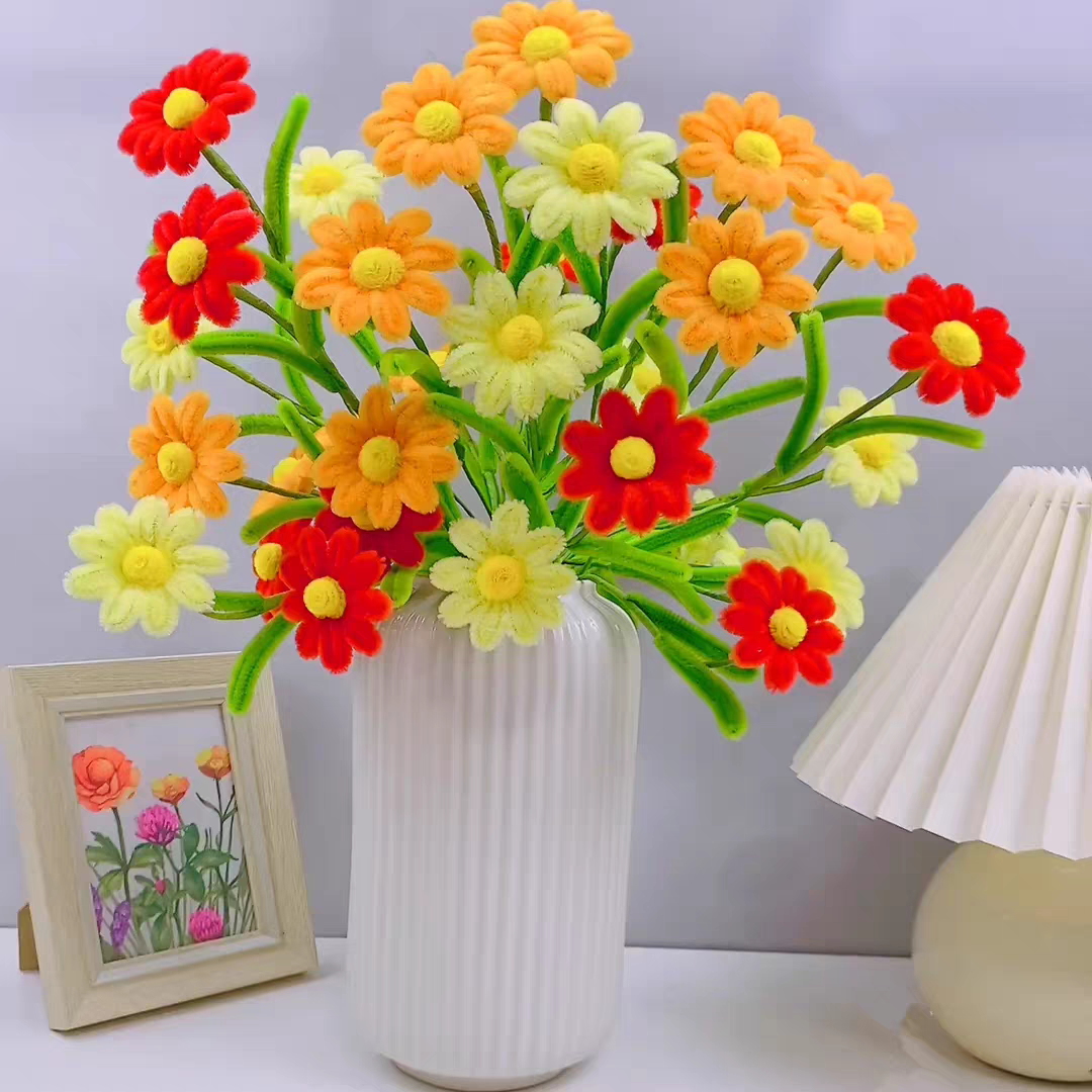 扭扭棒加密小雏菊彩色创意手工diy材料包自制花束七夕教师节礼物