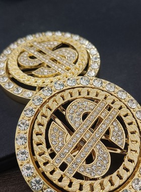 抖音快手网红款 兴旺发财转盘时来运转 美金陀螺 转钱镶钻转钱