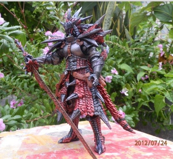魔物猎人雄火龙剑士GK手办模型涂装完成品现货特价