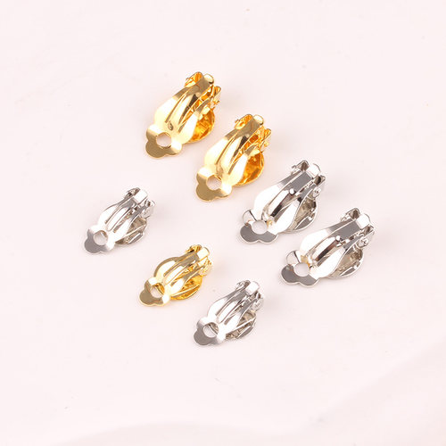 14K18K包金保色平面耳夹女无耳洞