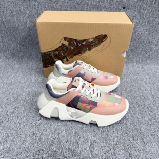 出口西班牙彩绘鞋 时尚厚底小个子增高休闲女鞋 轻量可暴走老爹鞋