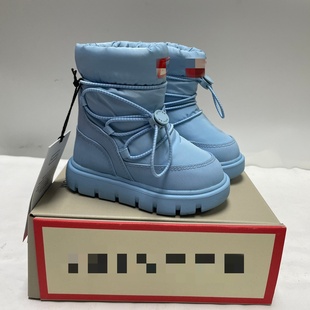 牛货!外贸原单童鞋25新款蓝色雪地靴女冬季加绒保暖防滑户外短靴