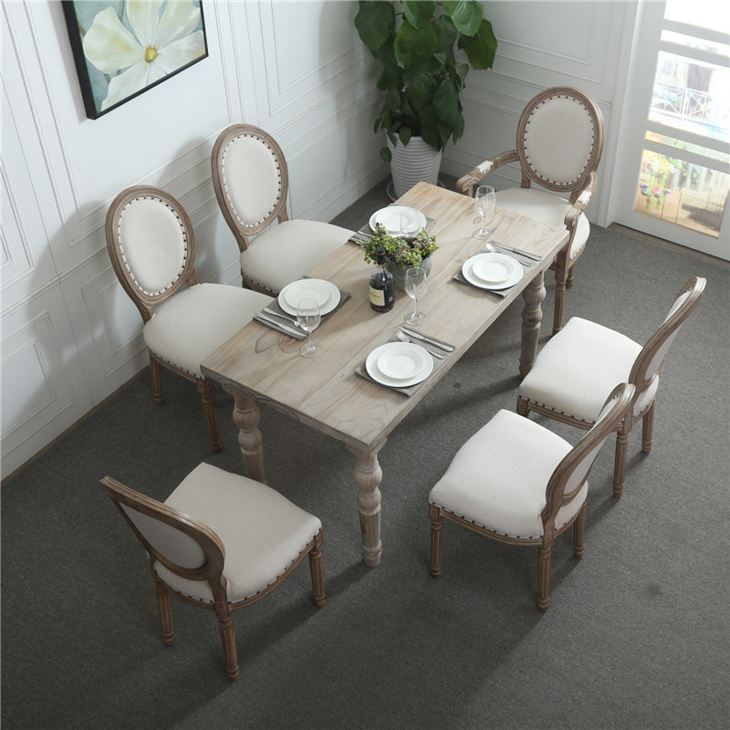 美式乡村风复古多功能吃饭餐桌椅