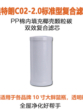 奥特朗C02-2.0标准型滤芯大胖PP棉活性炭复合滤芯全屋过滤器通用