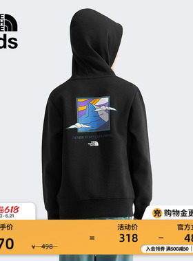 北面童装儿童男女印花连帽运动卫衣户外春款TheNorthFace|8DCN