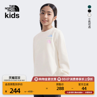 TheNorthFace 休闲卫衣户外新款 8DCM 儿童男女印花长袖 预北面童装
