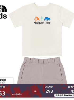 北面童装小童宝宝短袖T恤短裤套装户外夏季新款TheNorthFace|8ANU