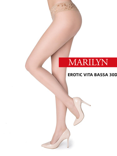 加大不加裆Marilyn蕾丝腰丝袜