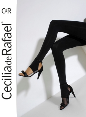 停产款西班牙CdR 80D 四季通用黑色天鹅绒感踩脚打底露趾连裤袜