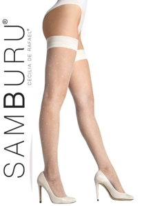 Прекращенный испанский CDR 5149 Ibiza BAS 20D Ultra -Fine Network Eye Simple Non -Slip Dot Stockings