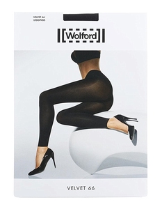 Wolford Velvet 66 天鹅绒纯色打底裤美腿四季打底九分裤袜 17017