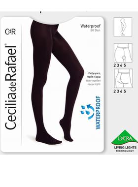 【会员专享6折换购】CdR Waterproof 80D 生活防水足型黑色连裤袜