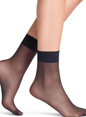 德国Falke丝感短筒袜Pure matt 20D春夏藏青 薄款脚码35-38 43123