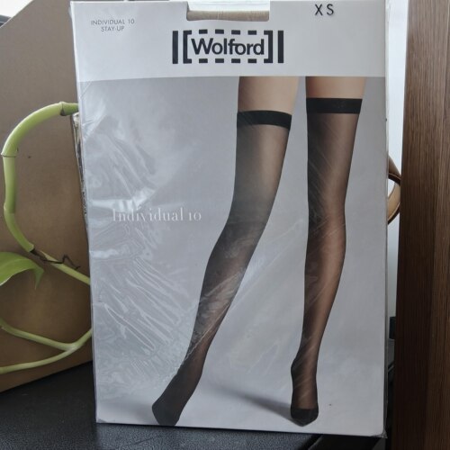 XS 现货Wolford Individual 10D超薄天鹅绒长筒过膝防滑袜21663
